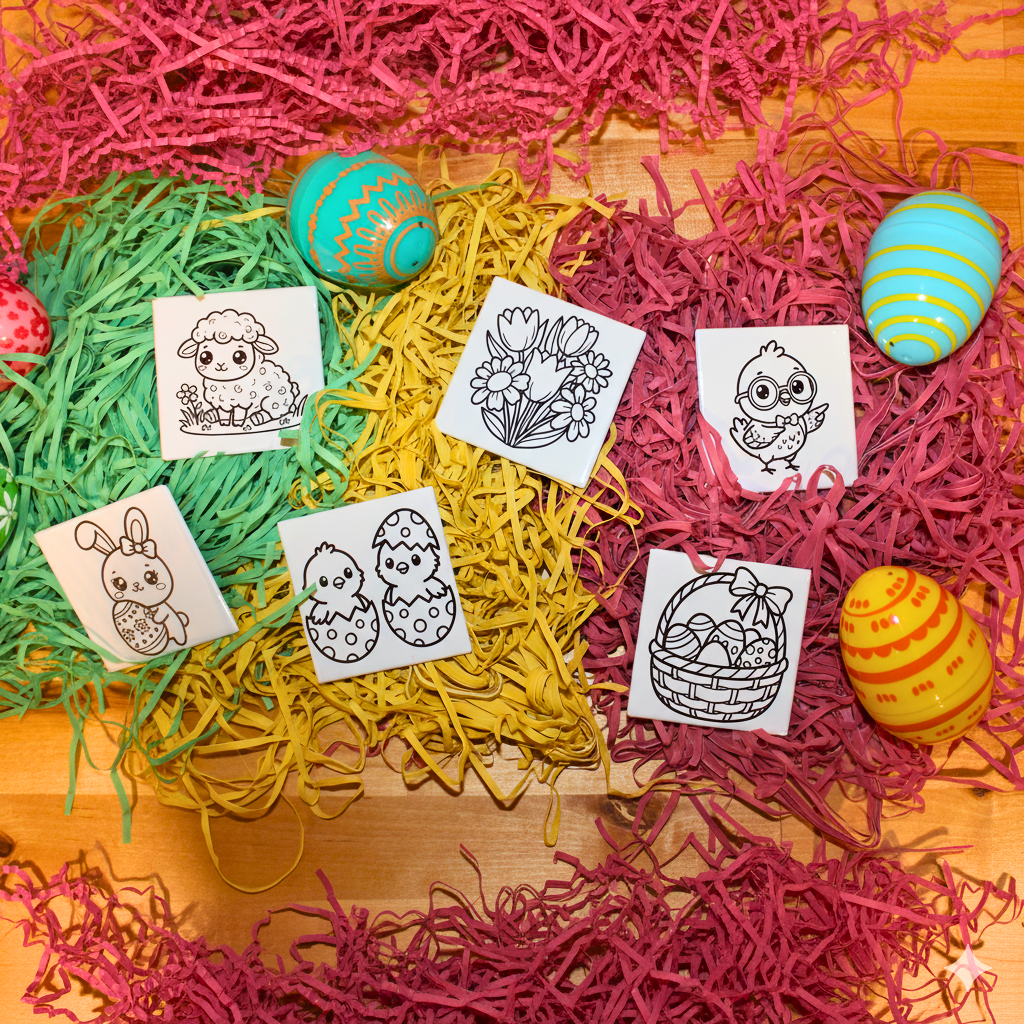Spring Easter Coloring Book Magnet Pack (2026) - 6-Pack
