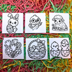 Spring Easter Coloring Book Magnet Pack (2026) - 6-Pack