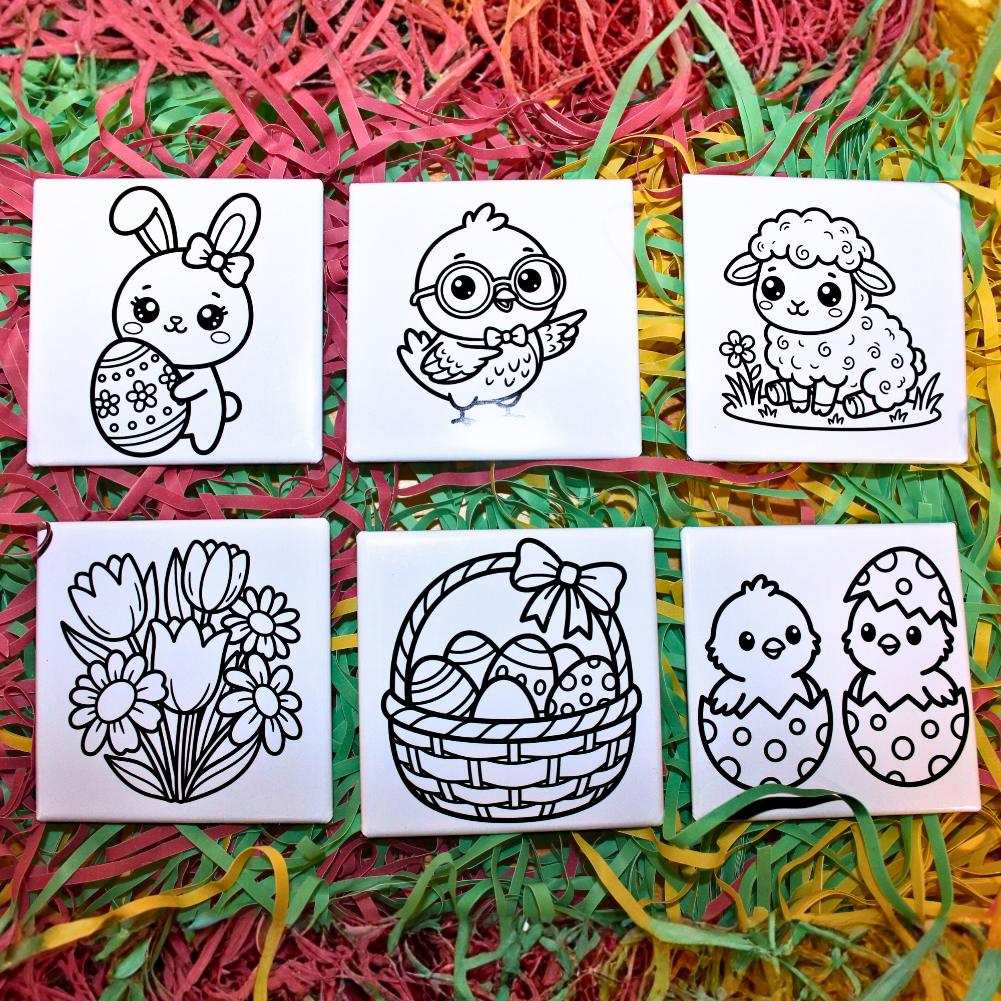Spring Easter Coloring Book Magnet Pack (2026) - 6-Pack